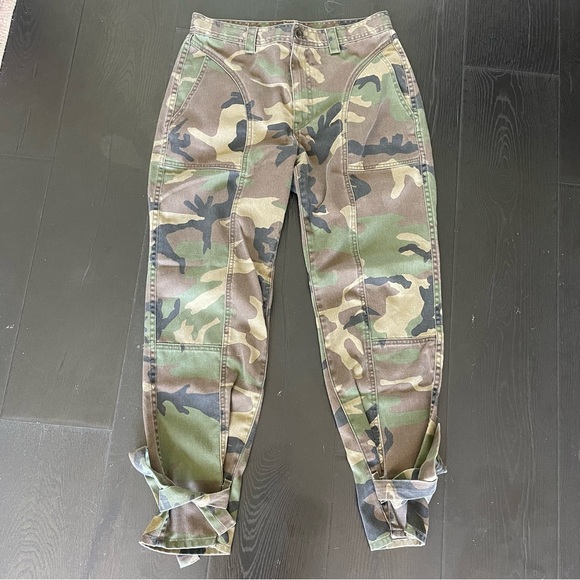 Trave Denim Camo Boyfriend Jeans, High Rise - Picture 1 of 6